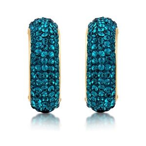 10k Solid Gold Swarovski Earrings